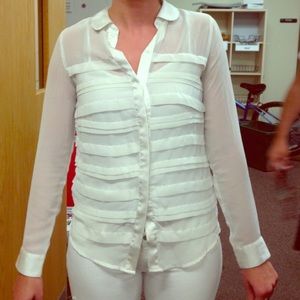 ELLE Sheer Button Up