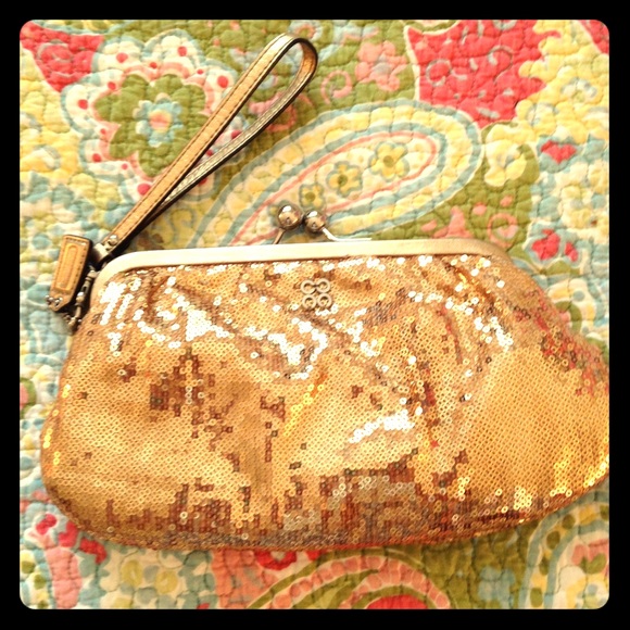 Coach Sequin Wristlet
