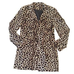 Giraffe print velvet coat - very nice!
