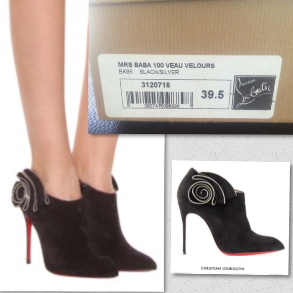 CL Black Suede Booties - Picture 2 of 4