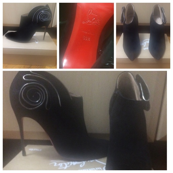 CL Black Suede Booties - Picture 3 of 4