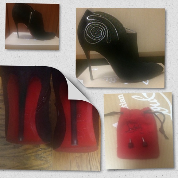 CL Black Suede Booties - Picture 4 of 4