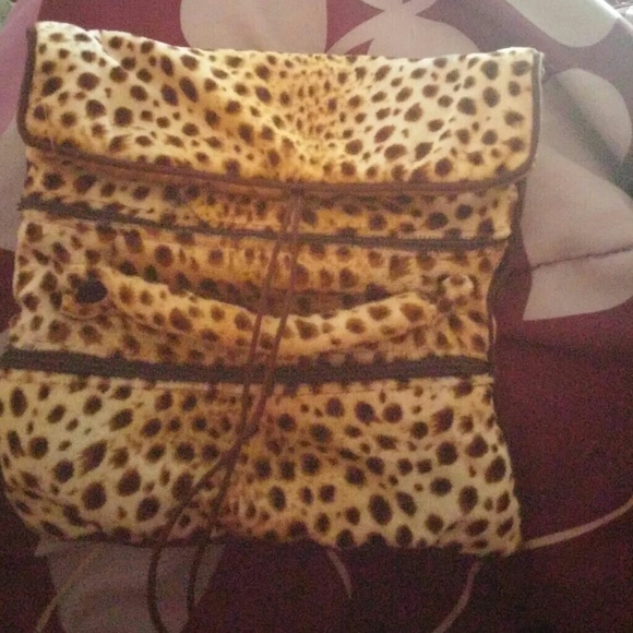 Cheetah print pouch