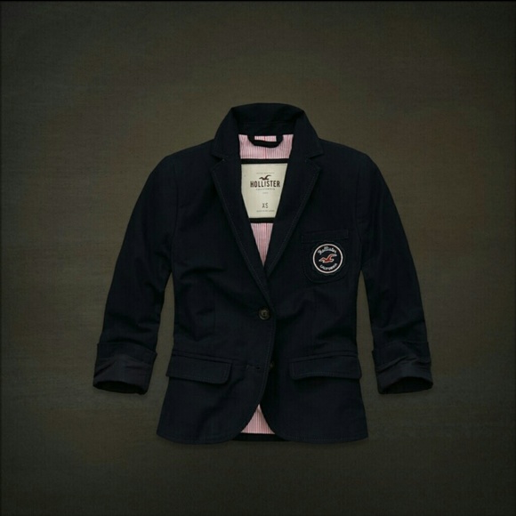 Hollister womens navy blazer jacket
