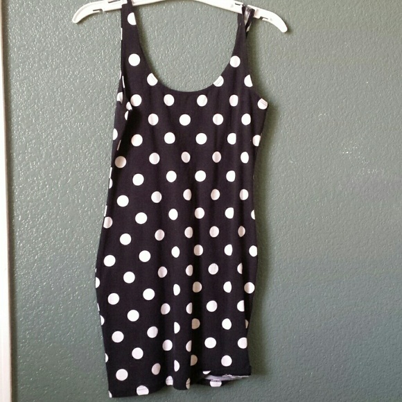 Polka dot bodycon dress