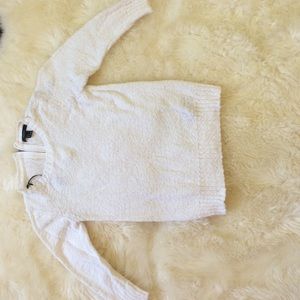 White knitted sweater