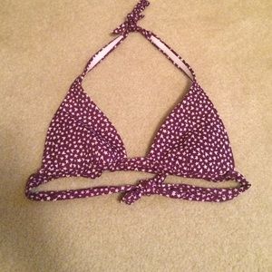 Purple and white star design swim top from VS