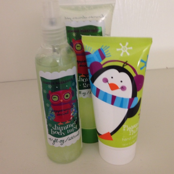 1 shimmer body mist, hand cream and shower gel