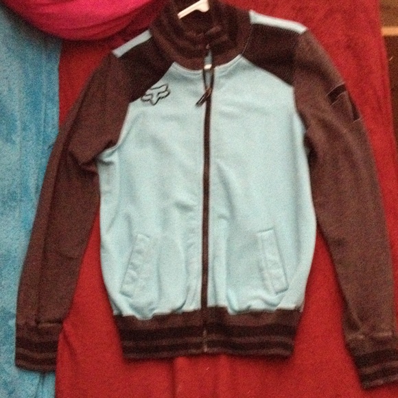 Blue and black fox racing jacket