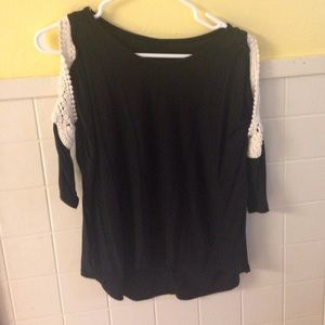 Black and cream midi shirt