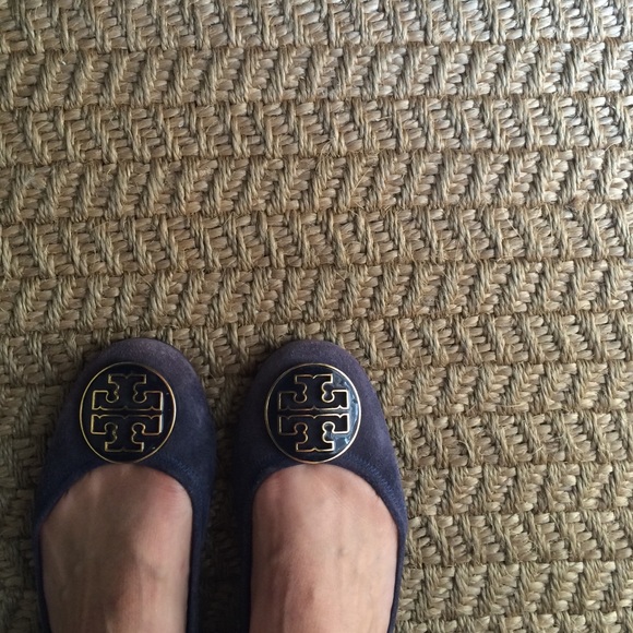 Tory burch blue suede flats!