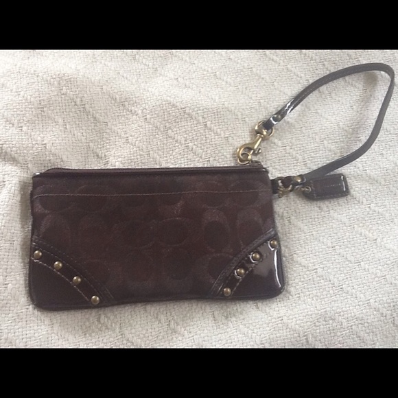 Beautiful Brown Coach Wristlet