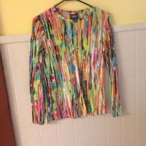 Exotic paint dripping pattern long sleeve shirt