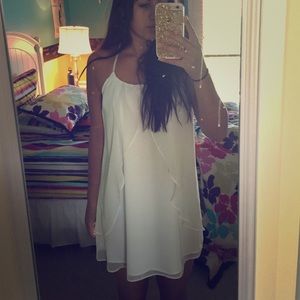 White Chiffon Tunic Dress
