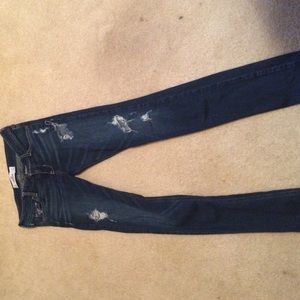 Straight leg denim destroyed Hollister jeans