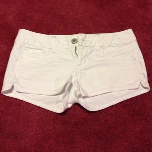 American Eagle white denim shorts