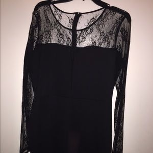 Kardashian Collection Black Dress with Lace