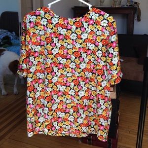 Brightly flowered t shirt