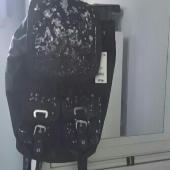 New black sequin backpack