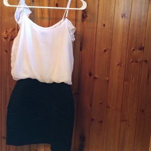 super cute black and white dress