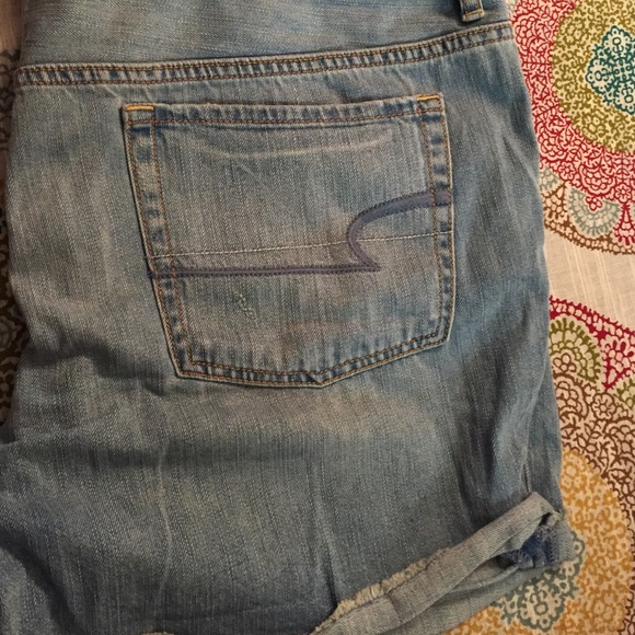American eagle denim midi shorts