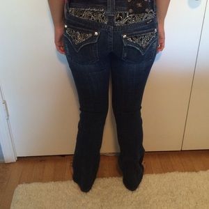 Rhinestone Butterfly Bootcut Jeans by Miss Me