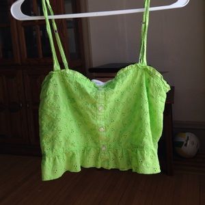 Lime green cropped tank