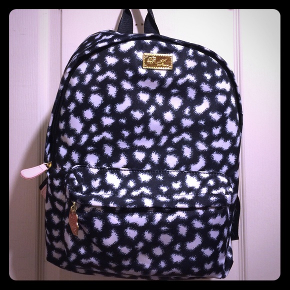 Betsey Johnson leopard print backpack