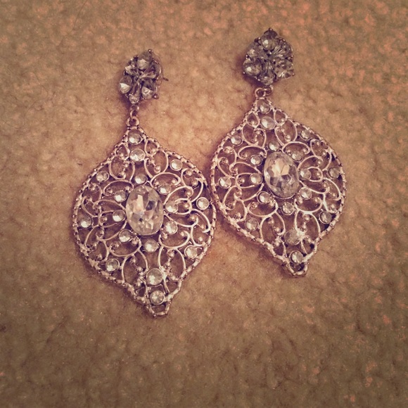 Silver chandelier earrings