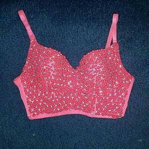 diamond studded bralette