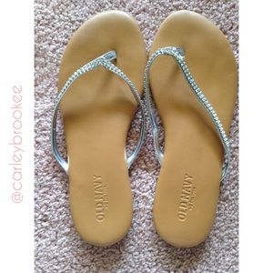 Rhinestone flip flops!