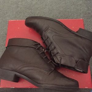 Brown boots. Liz Baker