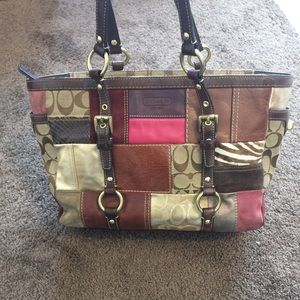 Limited edition Coach holiday patchwork purse