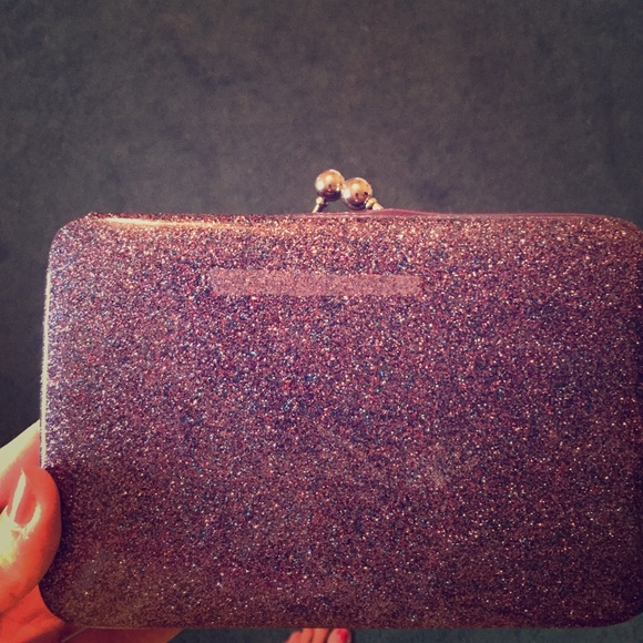 Sparkly purple clutch