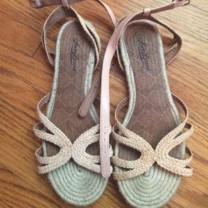 Lucky Brand peach colored sandals. Worn once.