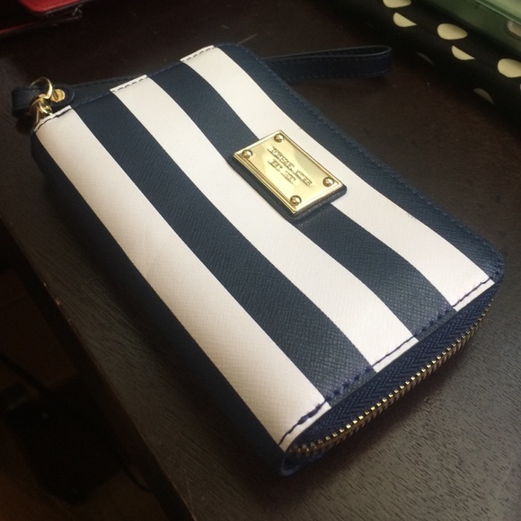 Michael Kors sailor strip wristlet