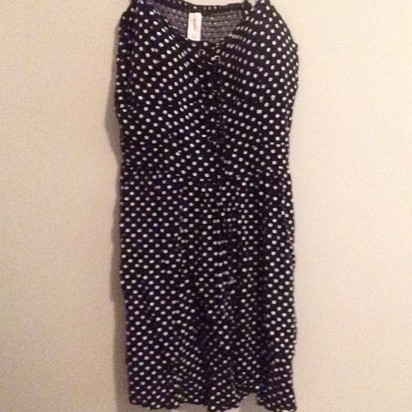 Short, polka dotted sundress