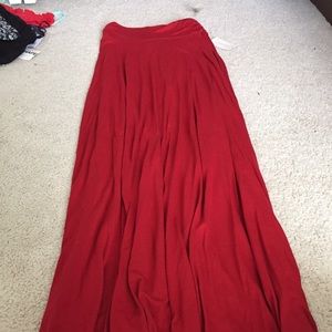 🆕 Red Maxi Skirt