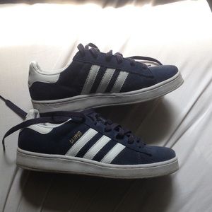 navy blue adidas campus