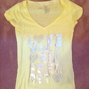 Yellow Victoria's Secret T shirt