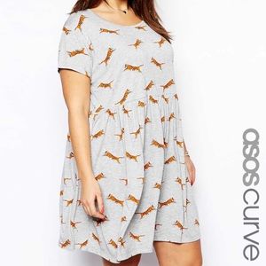 asos curve smoked dress