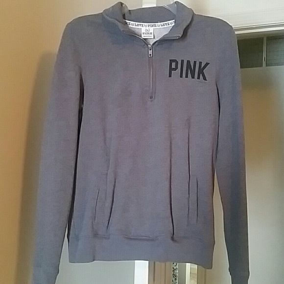 PINK half zip sweatshirt