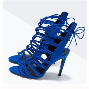 Zara blue heels