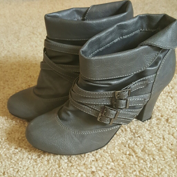 Gray booties