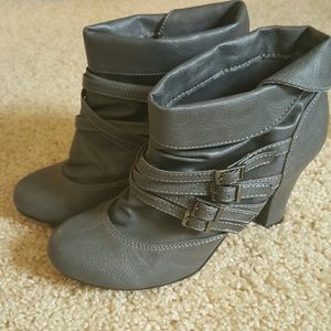 Gray booties