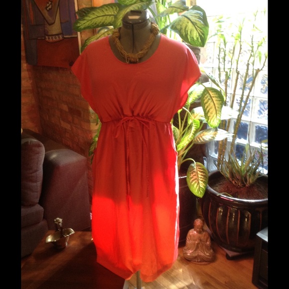 Orange Maternity Dress