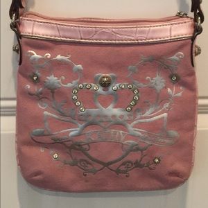 Kathy pink/silver cross body.