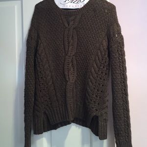Brown Vince Wool Knit Sweater