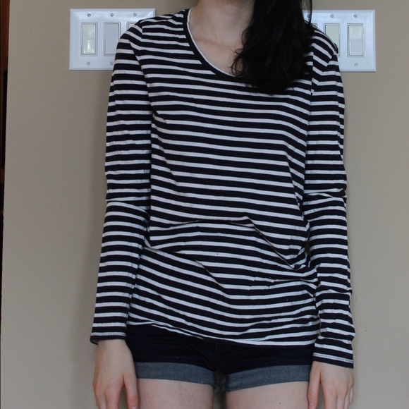 striped long-sleeve shirt