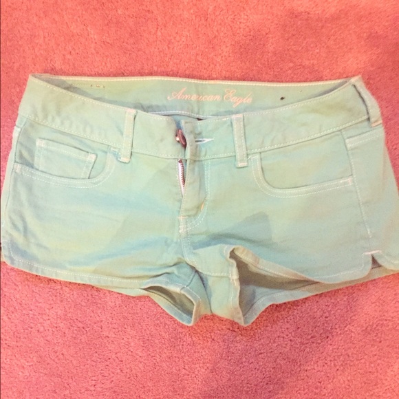Mint green shorts